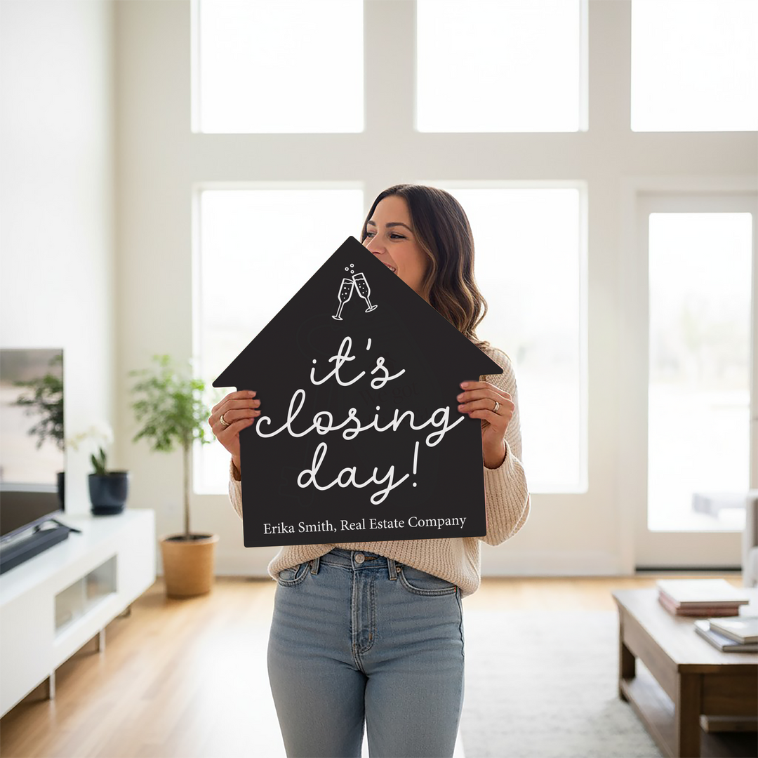 Customizable | Closing Day Real Estate House Sign | Photo Prop | DSY-15-AB House Sign Market Dwellings