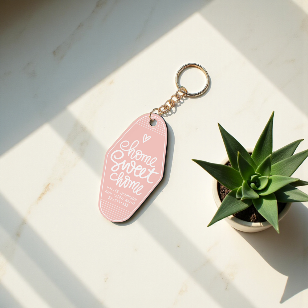 Customizable Home Sweet Home Keychains Keychain Market Dwellings