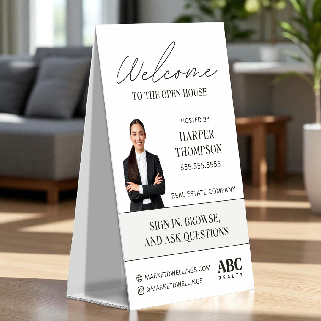 Corrugated A-Frame Sign Directional Sign Market Dwellings