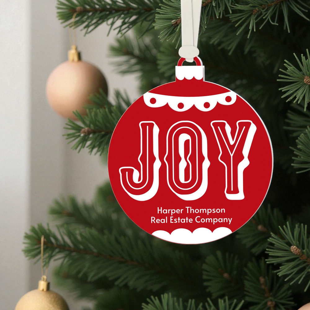 Customizable | Joy Holiday Ornament Ornament Market Dwellings